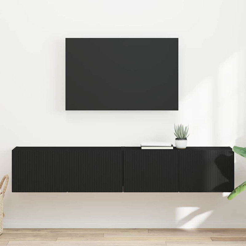 Unfinished TV Stand, 29.5cm H x 78.5cm L x 31cm W, Black
