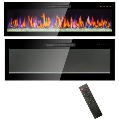 Harwyn 60'' W Metal Electric Fireplace Insert