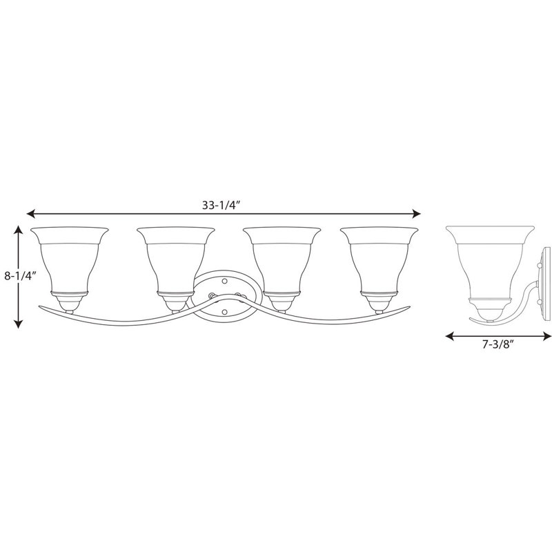 Wanette 4 - Light Dimmable Vanity Light, Antique Bronze