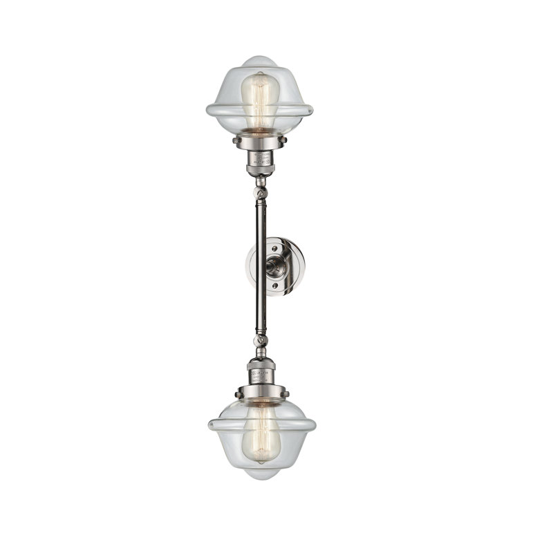 Gebhart 2 - Light Dimmable Vanity Light, 60 Watt Vintage Incandescent Bulb, Clear, Polished Nickel