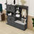 Storage Cabinet and Hall Tree Combination, with Hooks, Storage Cabinet, Open Shelves and Shoe Bench-433331374