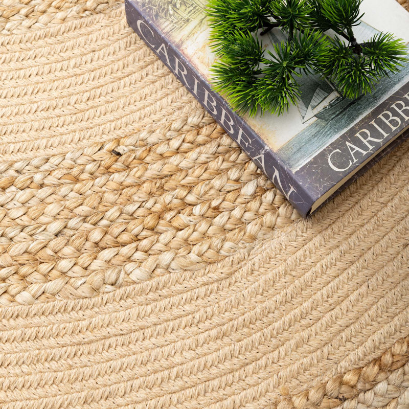 Tapis rond en jute tressé 8 pi, Rond 8 pi