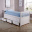 Kanagy Solid Pine Cabin Bed 3Ft Single Pull Out Guest Bed With 3 Storage Drawers-668663618