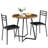 Modern 3-Piece Round Dining Table Set For Small Spaces, Compact Kitchen & Breakfast Nook Table Set