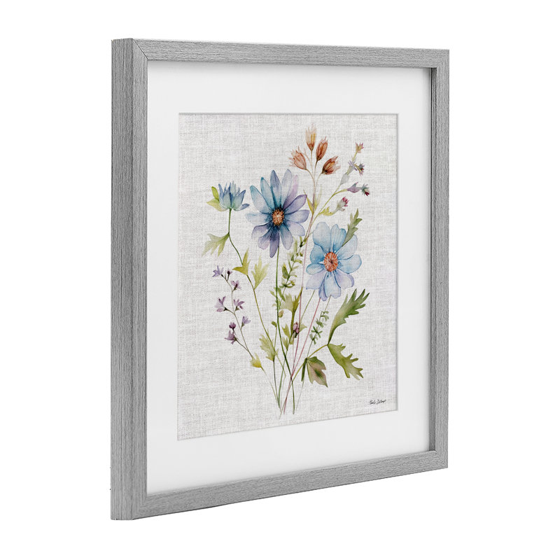 Wild Wild Botanical Bundle, reproduction encadrée sous verre, conception par Nicole DeCamp, Cadre de ferme gris
