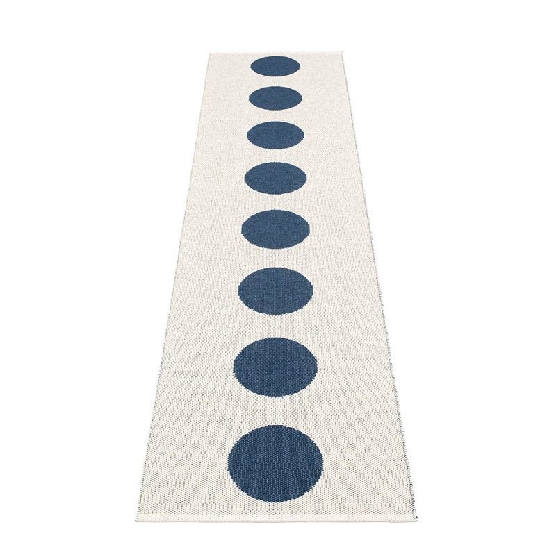 Tapis bleu océan / blanc cassé Vera