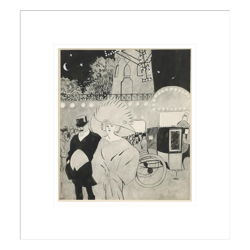 «Out the Moulin Rouge» par Juan Gris, impression giclée sur cadre, H 19,52 po x l 17,75 po