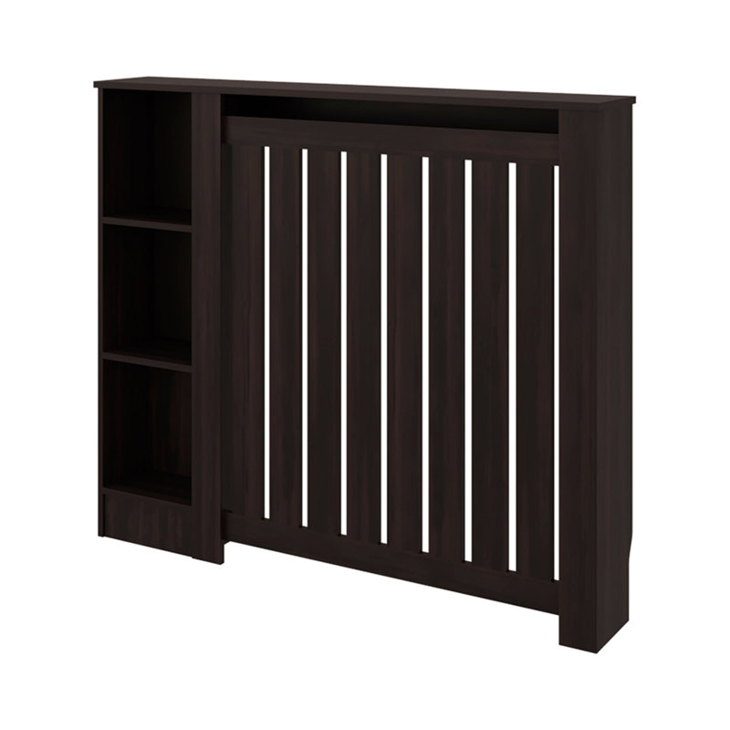Couvercle de radiateur avec rangement Wengue, Wenge, 41.3" H x 48.1" W x 8.2" D