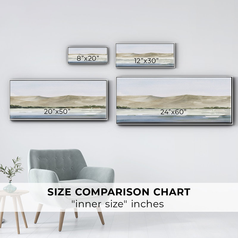 Desert Mountains I- Framed Canvas