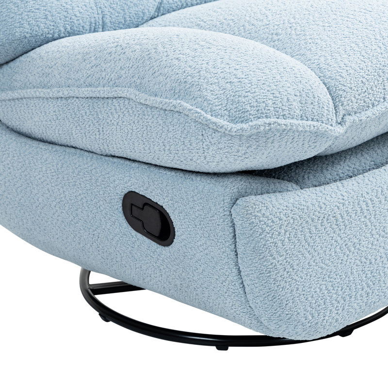 Fauteuil inclinable moderne capitonné, Bleu bébé