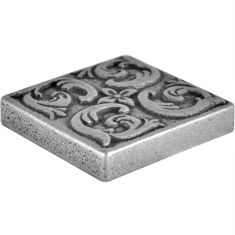 Pewter Nickel Hand Painted Resin Decorative Accent Tile Set
