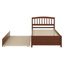 Structure de lit plateforme en bois avec lit gigogne-1744235873