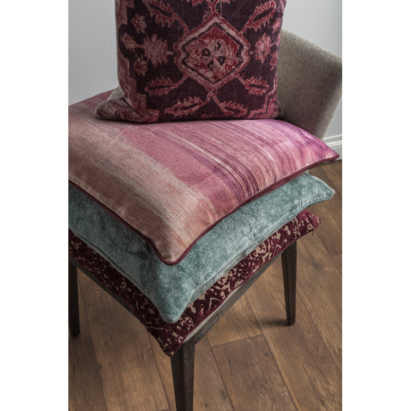 Antique Elegance Square Pillow Cover, Blue/Teal Abstract