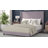 Upholstered Platform Bed with Vertical Stitched Wingback Headboard, Slatted Mattress Foundation-72413569-75085896