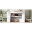 Lit mezzanine double avec bureau, tablettes, 2 tiroirs intégrés et escalier de rangement pratique et polyvalent