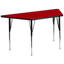 Table d'activité trapézoïdale et stratifiée avec pieds réglables en hauteur-99346445-112926636