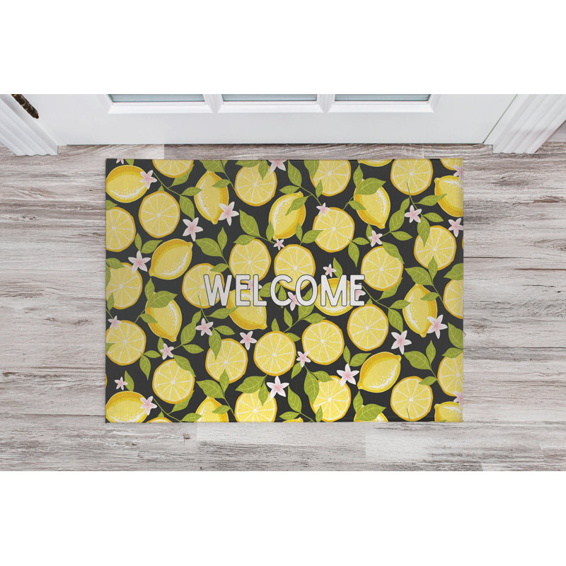 Paillasson Lemons, Gris anthracite, L 48 po x L 72 po