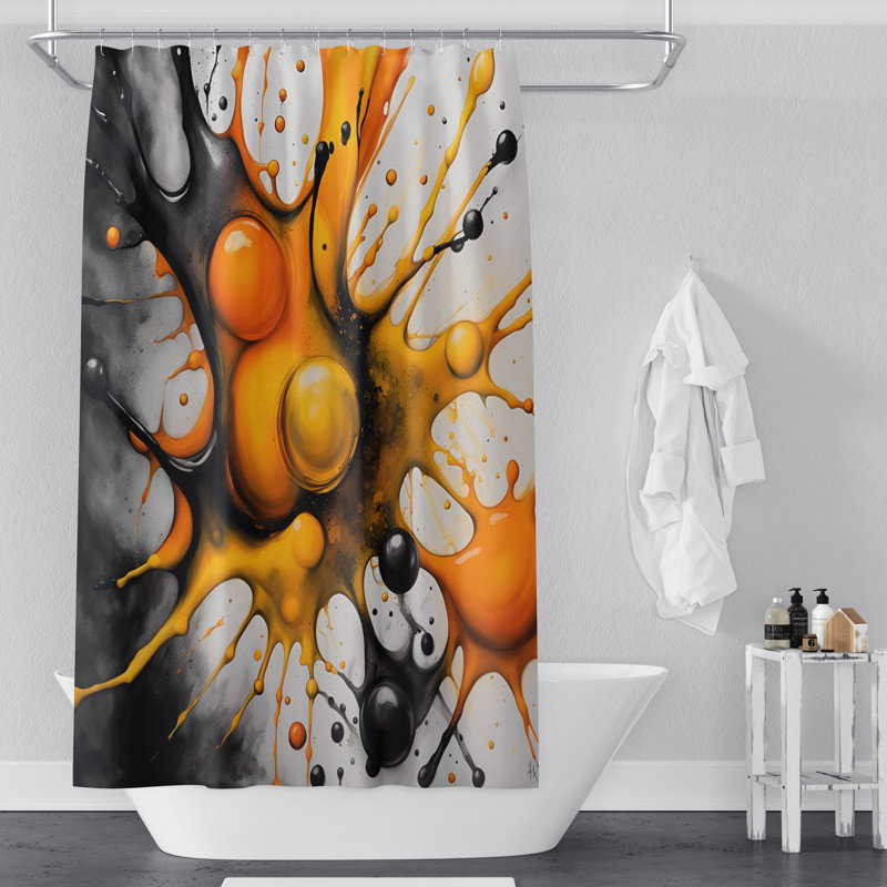Rideau de douche avec tapis de bain SH01205, H 83 po x l 70 po