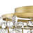 Rosa 3-Light Brushed Brass Glam Daisy Flower Crystal Blossom Flush Mount