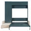 Grand lit escamotable avec canapé et tablettes, conception compacte pour un style de vie compact et confortable-759246943