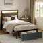 Lit plateforme tapissier avec rangement à 2 tiroirs Antioch-2143374654-2138354204