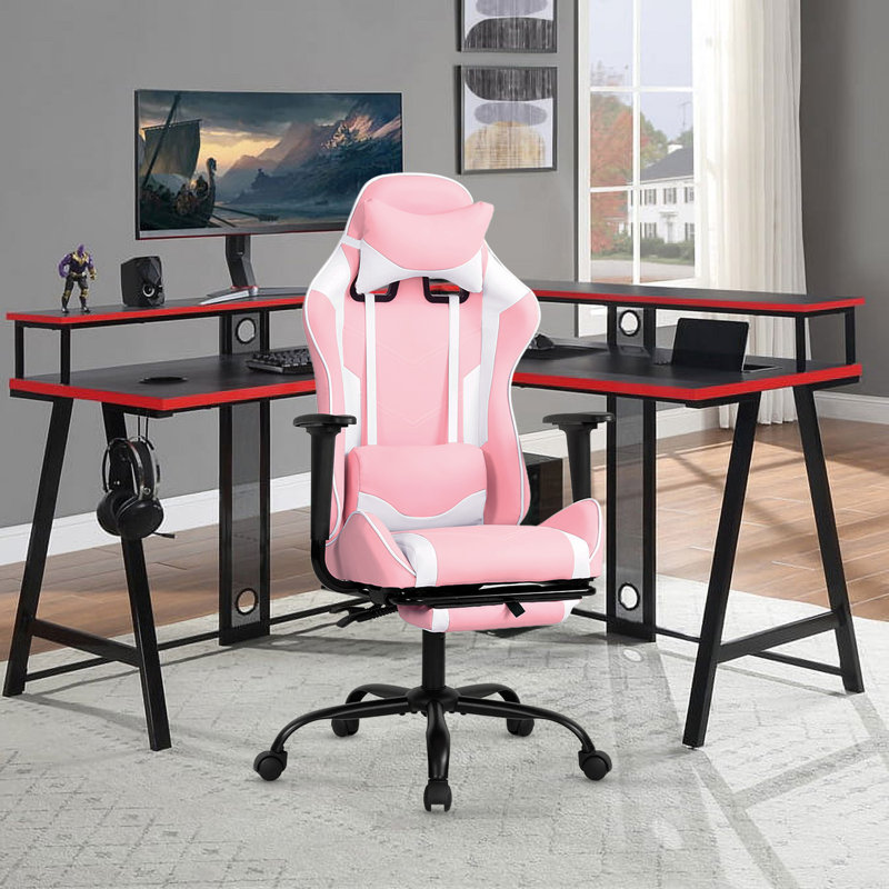 Pc Ergonomic Gaming Chair, Pink