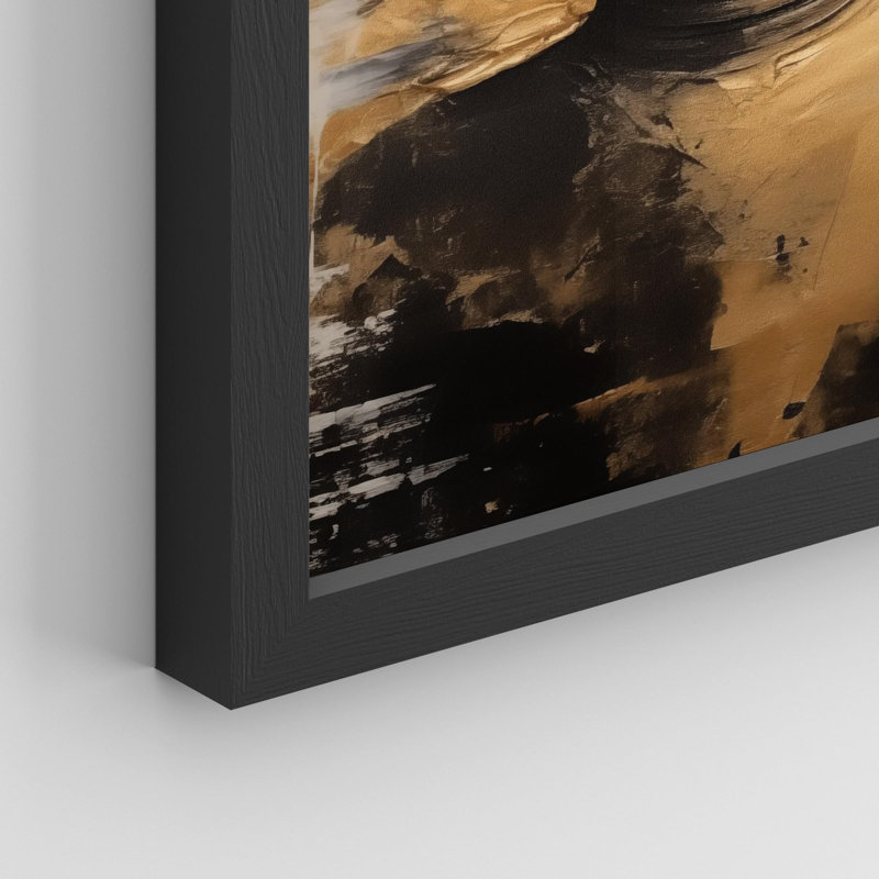 "Sculpture de Bouddha" sur papier, H 10 po x l 8 po, Noir