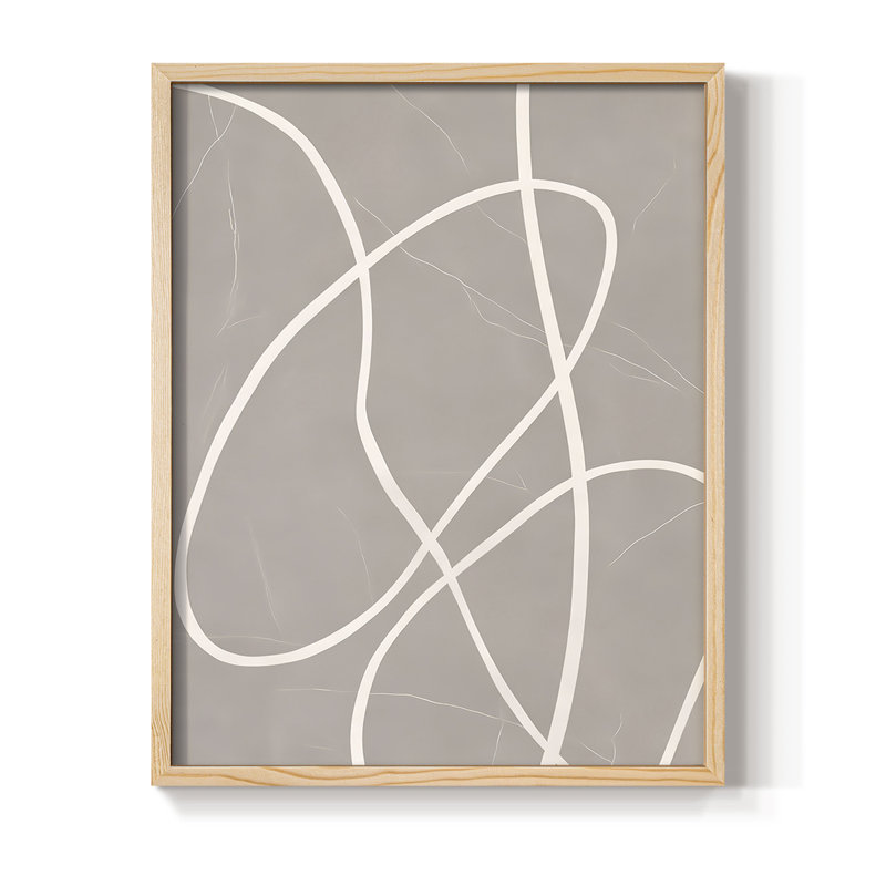 Reproduction encadrée ABSTRACT Series DLxxxiv - bois massif, H 21 po x l 17 po