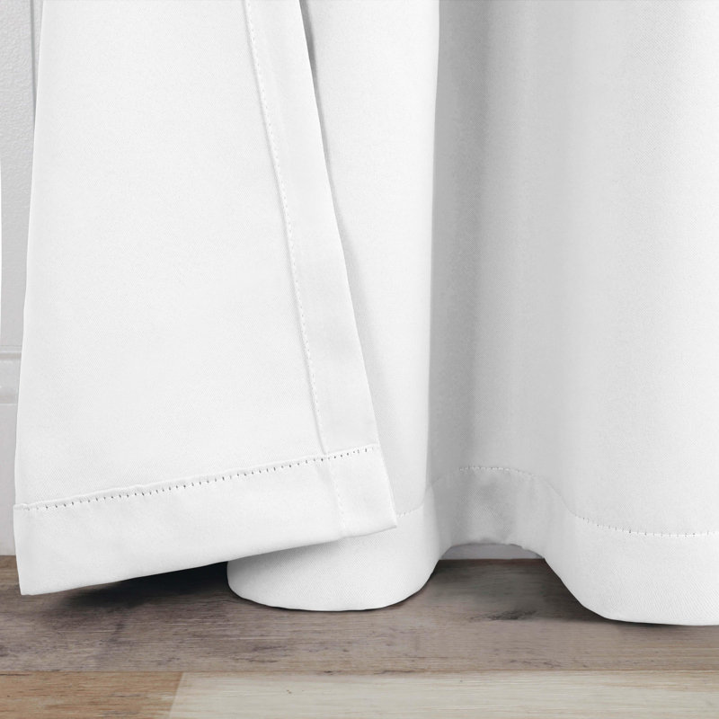 Rideaux obscurcissant et passe-tringle Levatt Classic, Blanc neige, L 26 po x L 63 po