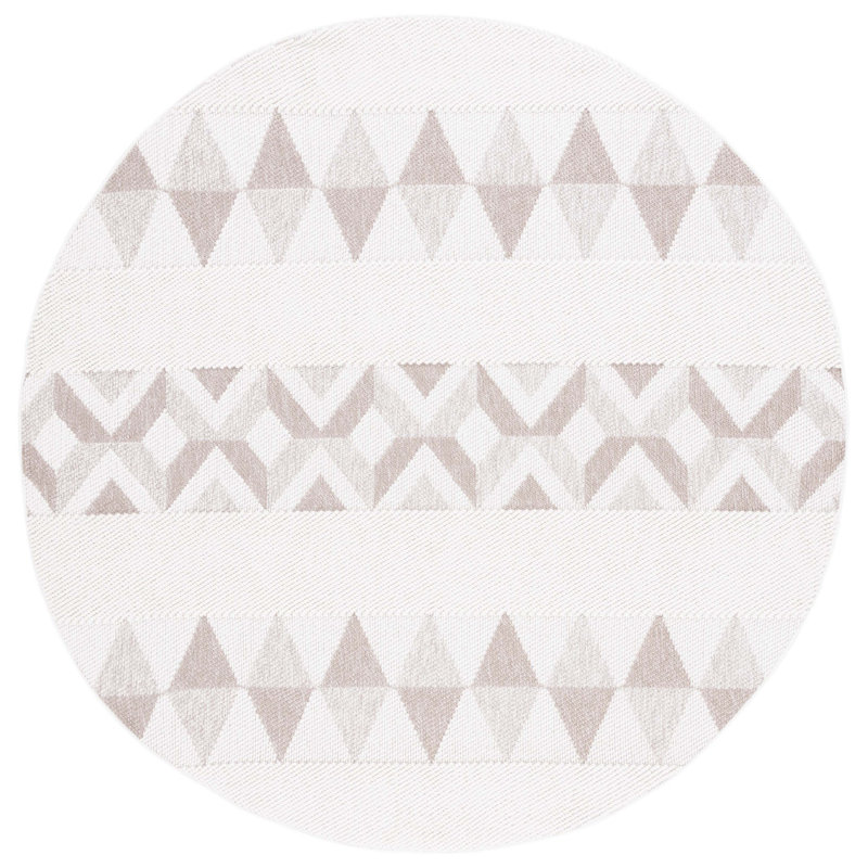 Lotus Performance Geometric Rug, Round 6'7"