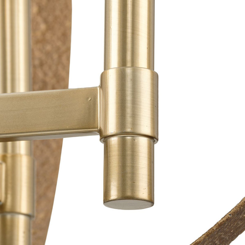 Twelve-Light Rustic Modern Pendant, Soft Gold