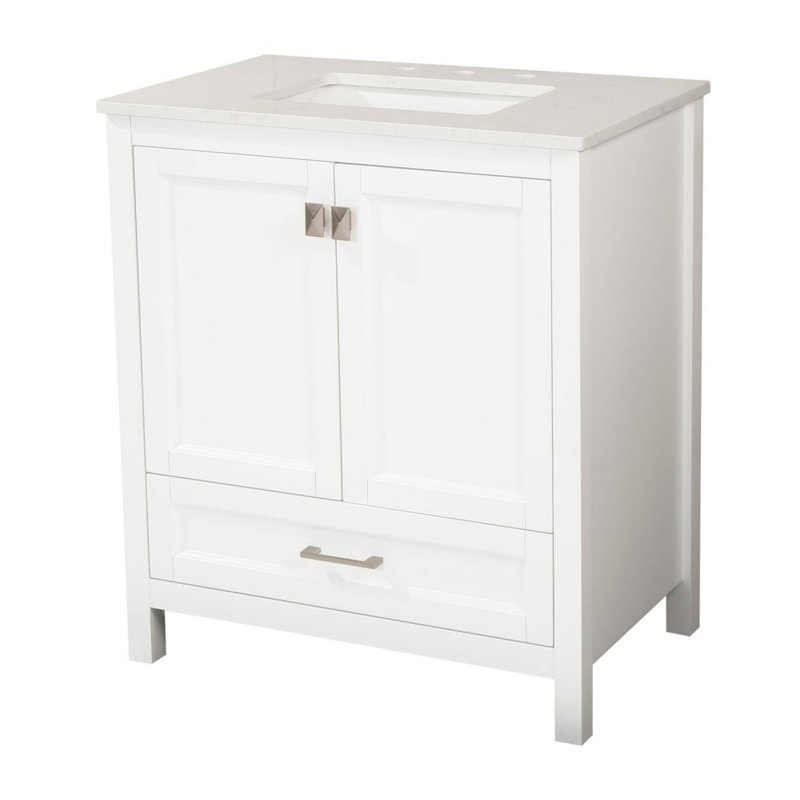 Meuble-lavabo 30 po avec lavabo, Blanc