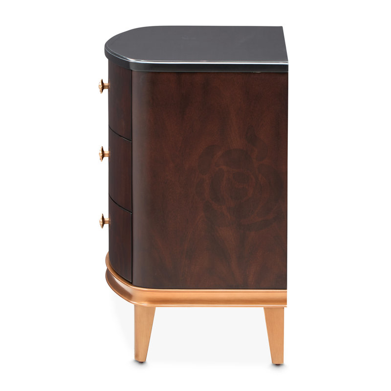 Camellia Field 3-Drawer Nightstand