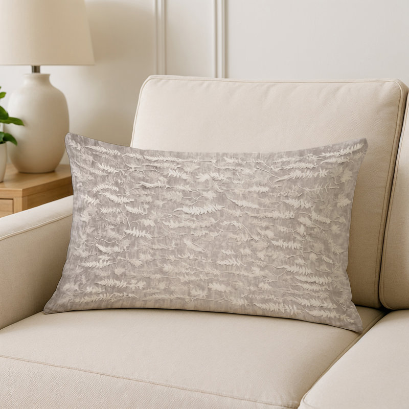 Coussin décoratif intérieur et extérieur Modern, Gris abstrait 168, Rectangle H 18 po x l 25 po