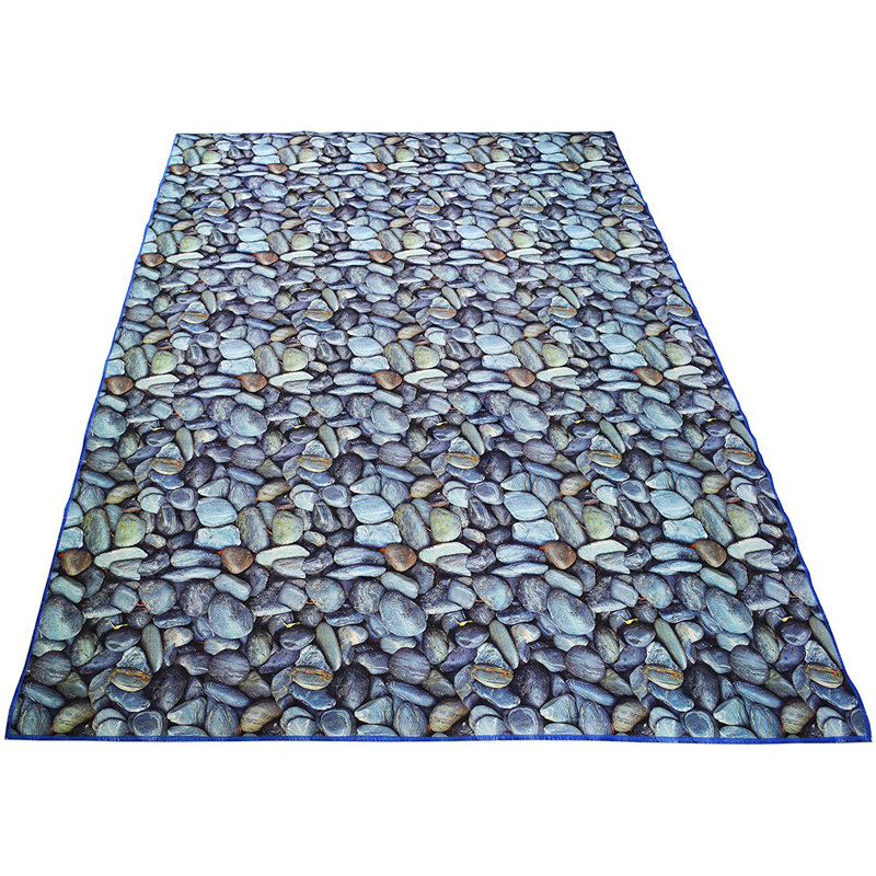 Slip Resistant No Pile Light Weight Nature Inspired Printed Area Rugs for Backyard Kitchen Living Room