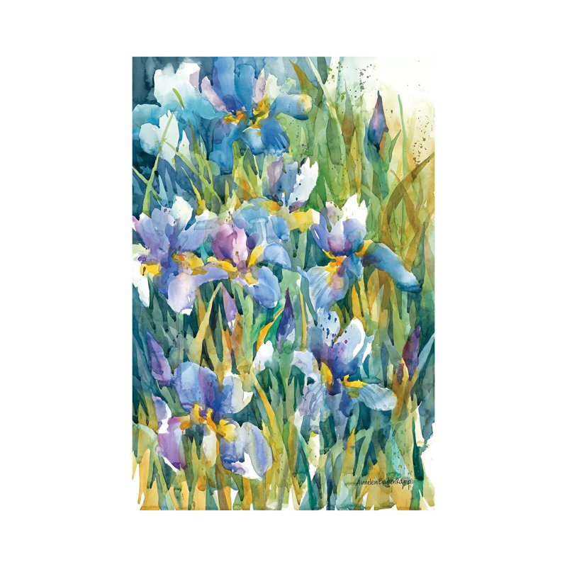 «Summer Heralds» par Annelein Beukenkamp, peinture sur toile tendue, H 40 po x l 26 po x P 1,5 po