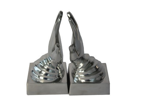 Nickel Non-Skid Bookends