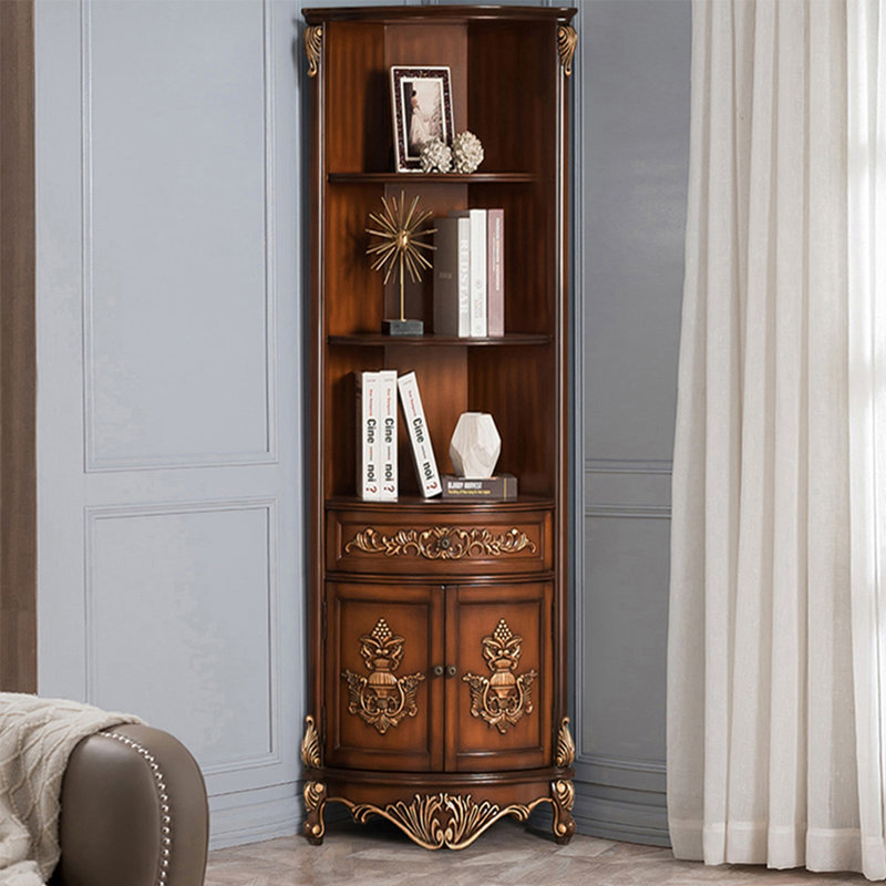 Bibliothèque de coin multifonctionnelle de style européen
