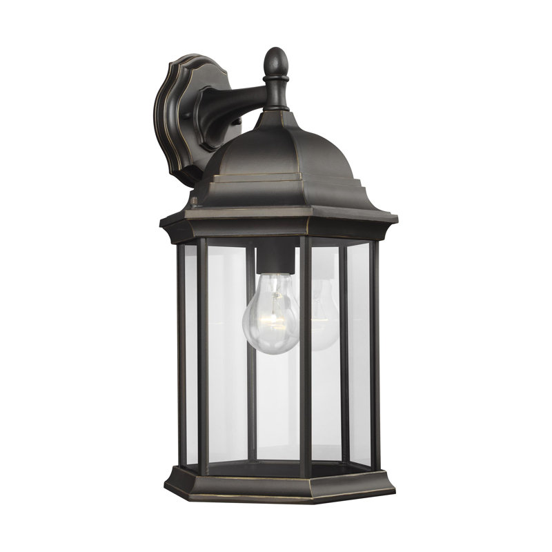 Grande lanterne murale d'extérieur à 1 lumière Sevier de Génération Lighting , Bronze antique