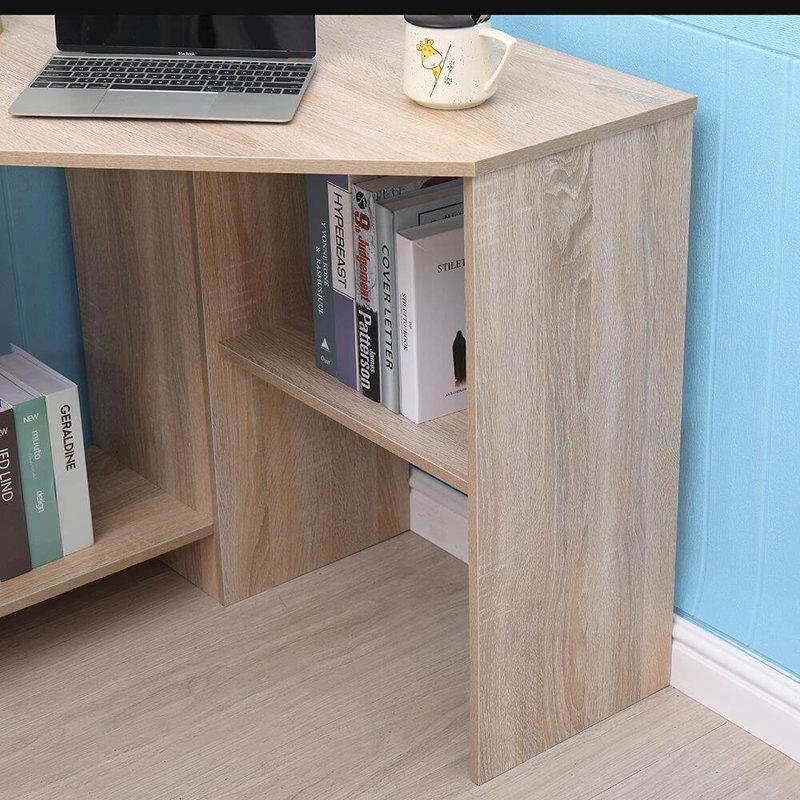 Zytavious Corner Computer Desk, Oak