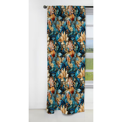 Motif cachemire désert - motif floral - rideau occultant - 1 panneau
