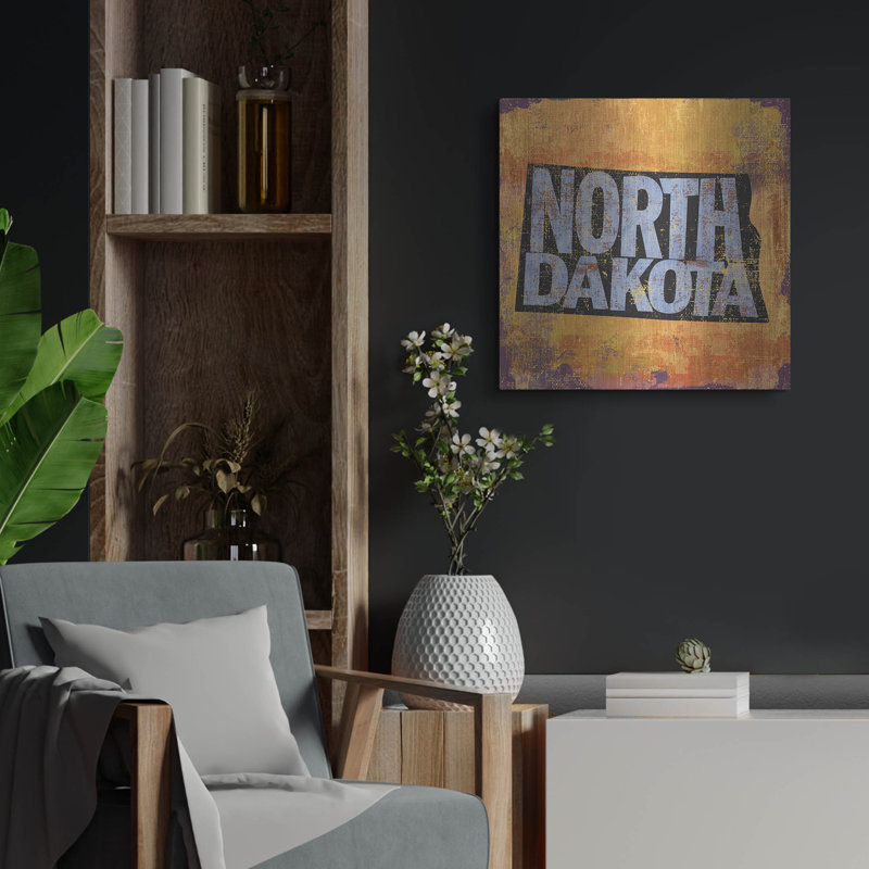 Art mural en métal luxueux «North Dakota» par Art Licensing Studio, 24 po x 24 po