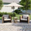Chaises longues pour patio avec coussins Lenore