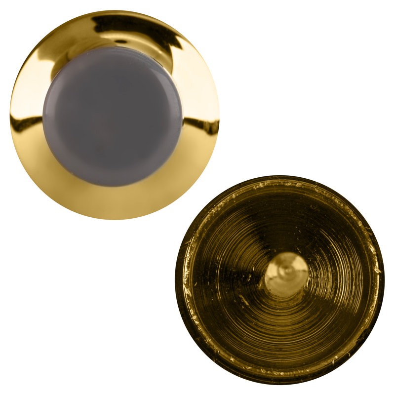 Door Stop, Polished Brass