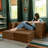 Shontae Zipline Convertible Compression Sleeper Loveseat, Ottomans & Pillows, Textured Microvelvet-73338528