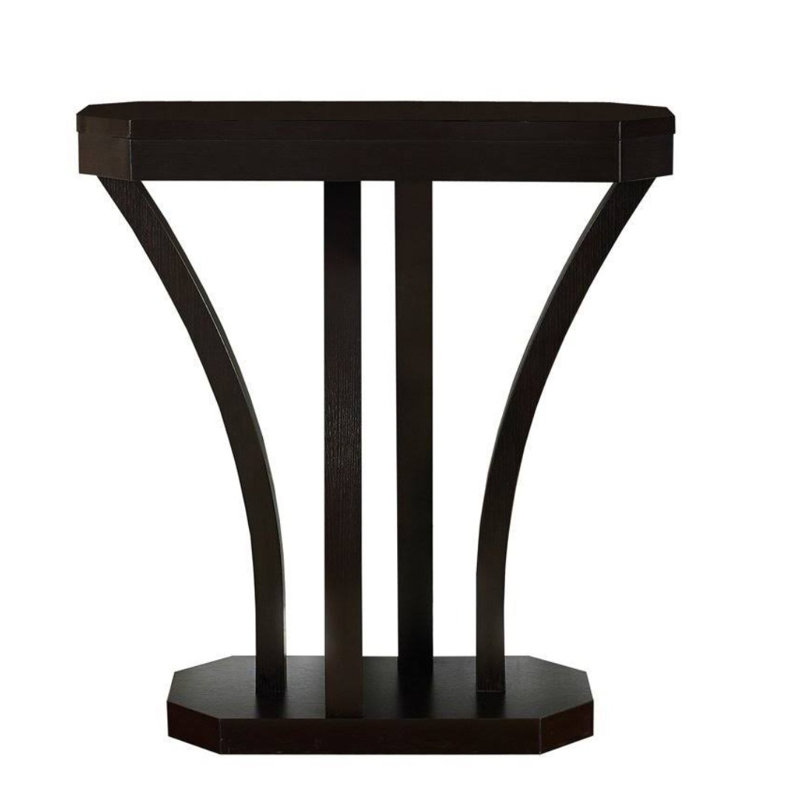 Simplicity Two Tiered Accent Sofa Table In Cappuccino