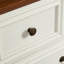 Commode 7 tiroirs Farmhouse pour chambre à coucher, commode rustique avec texture naturelle, design rétro, rangement pour commodes de chambre à coucher, salon, couloir, blanc antique-813328598