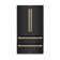 36" Autograph Edition 22.5 Cu. Ft 4-door French Door Refrigerator with Ice Maker in Black Stainless Steel with Champagne Bronze Square Handles