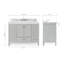 Meuble-lavabo simple 48 po avec plateau en marbre Cambridge-88398690