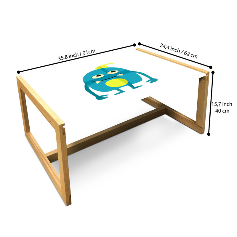 Sarai Trestle Coffee Table, 40cm H x 91cm W x 62cm D